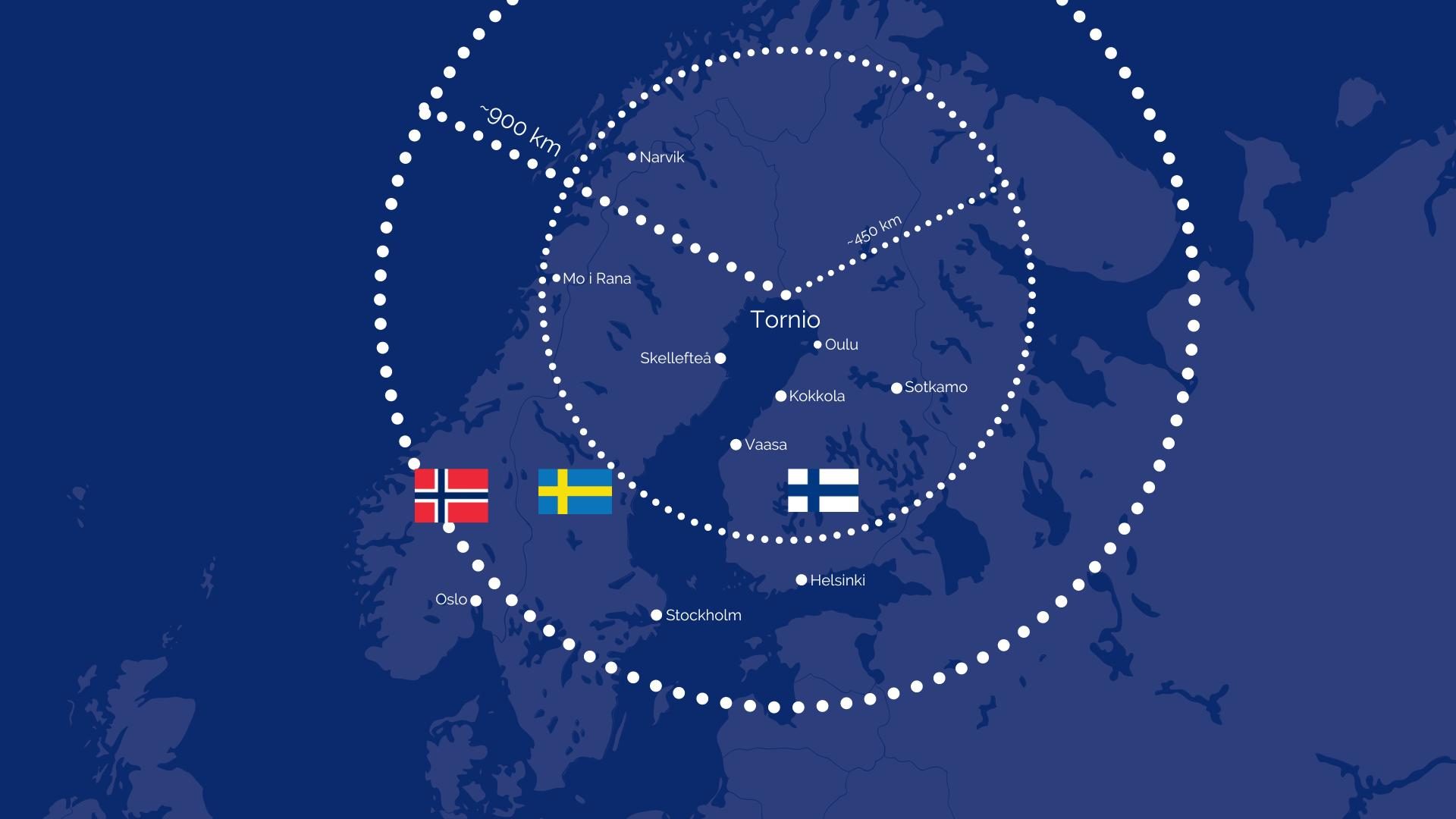 Tornio location in Nordic countries