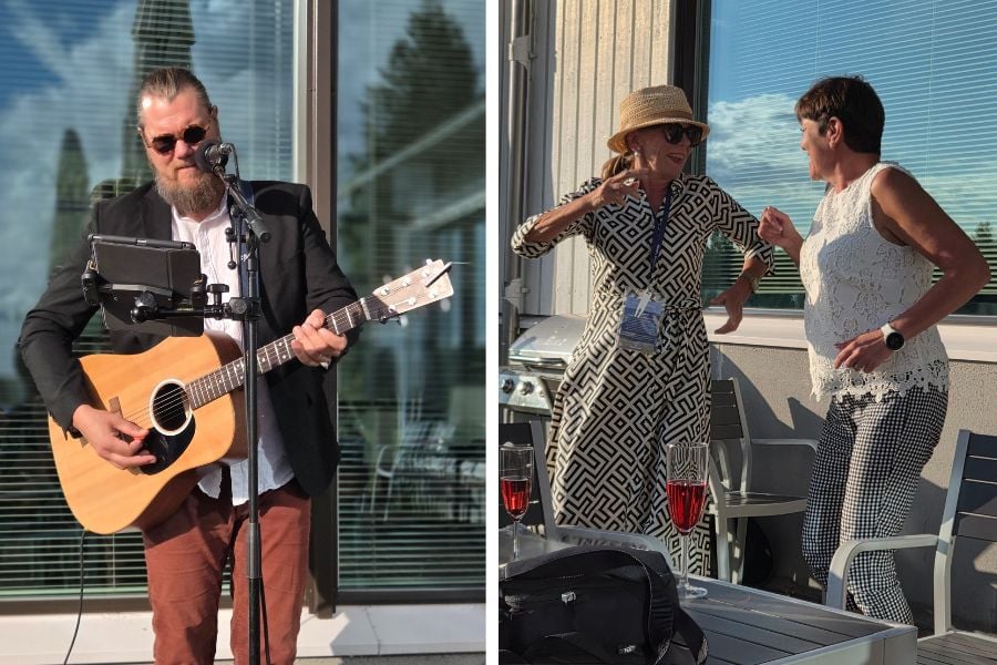 Jukka Lamminen ja tanssitytöt